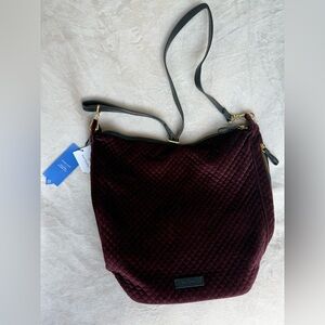 Vera Bradley Carson Hobo Bag/Crossbody in Chocolate Raisin